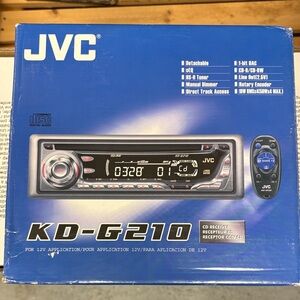 KD-G210 Car Audio Receiver - Black car stereo CD player with remote
